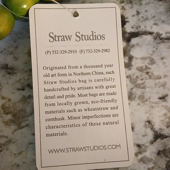 🌴 Straw Studios NWT green bag tote purse 👜 - Picture 11 of 11